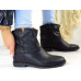 Botki Damskie Ukryty Koturn Eco Skóra Czarne