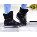 Czarne  Śniegowce Buty Na Zimę Trapery Ciepłe Snow