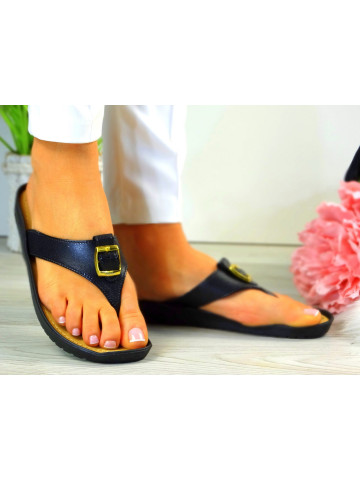 Klapki Damskie Japonki Czarne