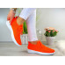 Neonowe Pomarańczowe Damskie Buty Sportowe 
